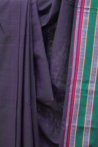 Two Tone Purple Cotton Ilkal Saree with Gayateri Bordar -SRPCIS418