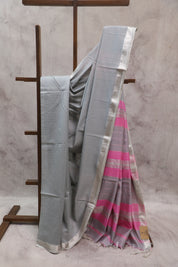 Grey Maheshwari Saree - SRGMS241