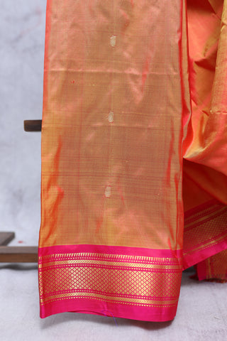 Orange Silk Paithani Saree - SROSPS292