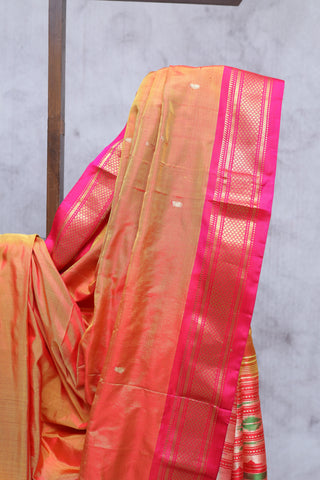 Orange Silk Paithani Saree - SROSPS292