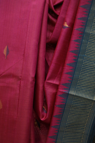 Pink With Contrast Pallu Raw Silk Saree - SRPRSS05EX