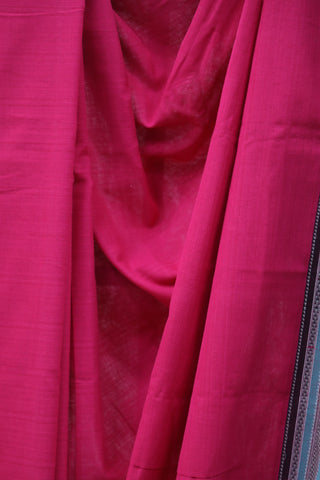 Pink Cotton Ilkal Saree with Chikki Border - SRPCIS448