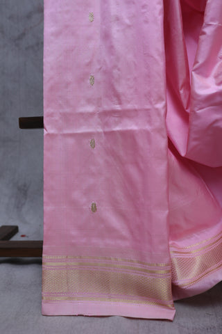 Baby Pink Silk Paithani Saree - SRBPSPS290