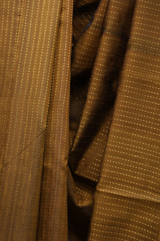 Golden brown Raw Silk Saree - SRGBRSS19EX