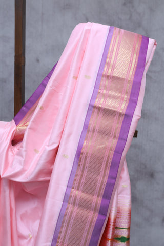 Baby Pink Silk Paithani Saree - SRBPSPS289