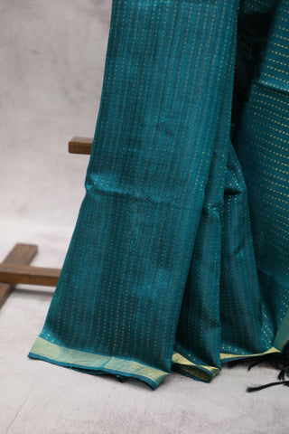 Green Raw Silk Saree - SRGRSS26EX