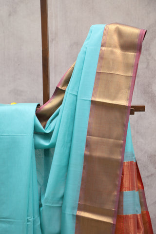 Aqua Silk Maheshwari Saree -SRASMS191