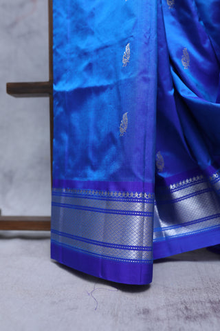 Royal Blue Silk Paithani Saree - SRRBSPS308