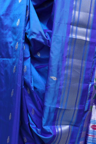 Royal Blue Silk Paithani Saree - SRRBSPS308