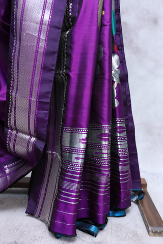 Purple Silk Paithani Saree - SRPSPS306