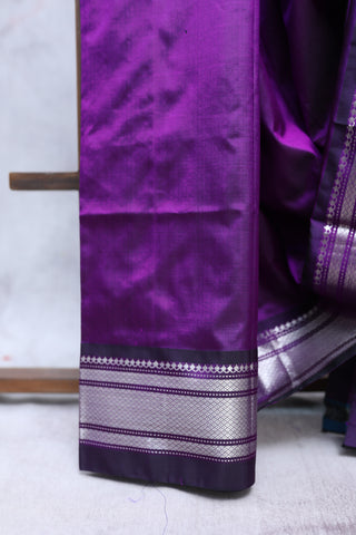 Purple Silk Paithani Saree - SRPSPS306