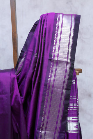 Purple Silk Paithani Saree - SRPSPS306