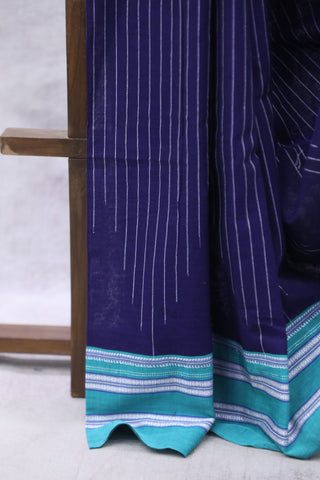 Violet Cotton Ilkal Saree with Gayateri Bordar -SRVCIS434