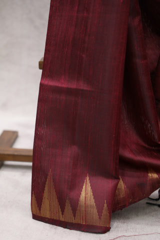 Maroon Raw Silk Saree - SRMRSS32EX