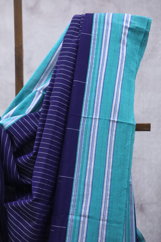 Violet Cotton Ilkal Saree with Gayateri Bordar -SRVCIS434