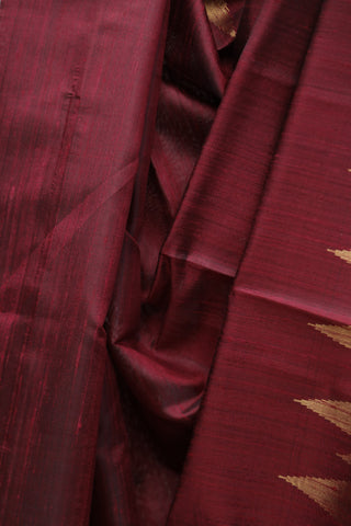 Maroon Raw Silk Saree - SRMRSS32EX