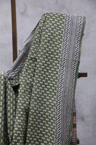 Green HBP Cotton Saree - SRGCS1903