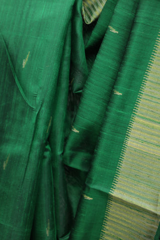 Green  Raw Silk Saree - SRGRSS13EX