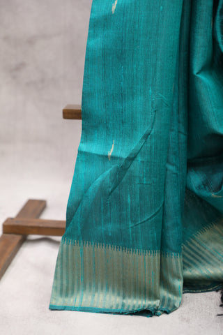 Turquoise Raw Silk Saree - SRTRSS400EX