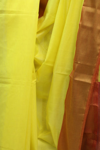 Yellow Silk Maheshwari Saree -SRYSMS160