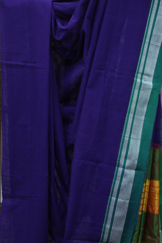 Purple Cotton Ilkal Saree with Chikki Border - SRPCIS456