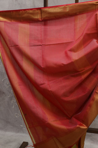 Yellow Silk Maheshwari Saree -SRYSMS160