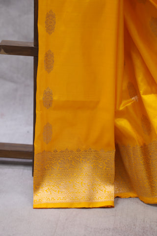 Turmeric Yellow Banarasi Silk Saree-SRTYBSS540