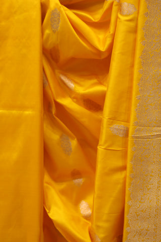 Turmeric Yellow Banarasi Silk Saree-SRTYBSS540