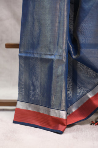 Pastel Blue Silk Maheshwari Saree -SRPBSMS165