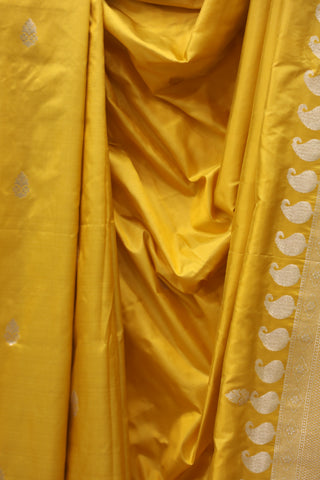 Yellow Banarasi Silk Saree-SRYBSS535