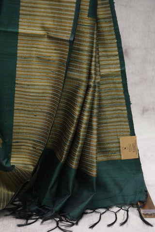 Green Raw Silk Saree - SRGRSS18EX