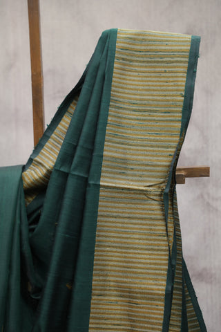 Green Raw Silk Saree - SRGRSS18EX