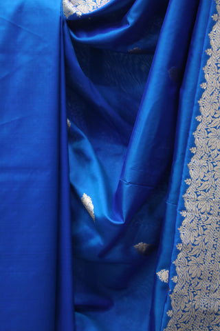 Blue Banarasi Silk Saree-SRBBSS533