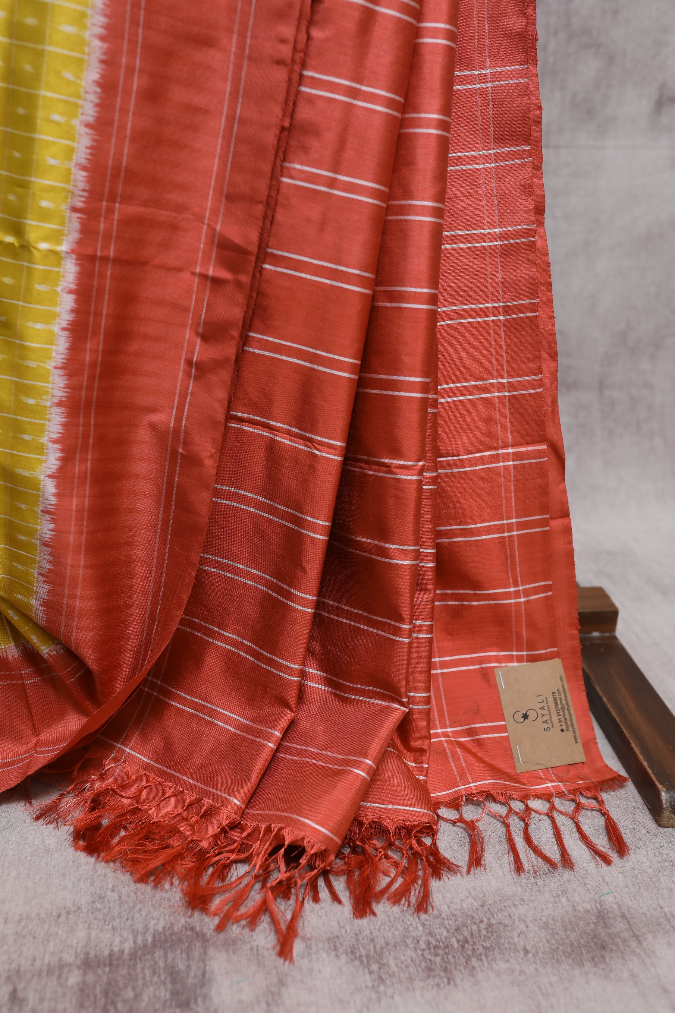 Yellow Pochampalli Silk Ikat Saree-SRYSIS46