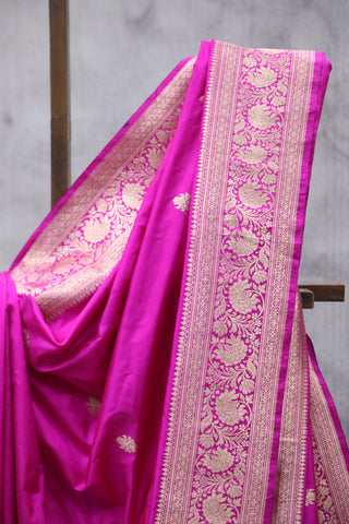 Pink Banarasi Silk Saree-SRPBSS532