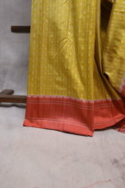 Yellow Pochampalli Silk Ikat Saree-SRYSIS46