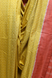Yellow Pochampalli Silk Ikat Saree-SRYSIS46