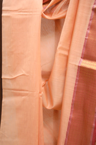 Peach Silk Maheshwari Saree -SRPSMS141