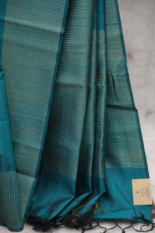 Green Raw Silk Saree - SRGRSS544