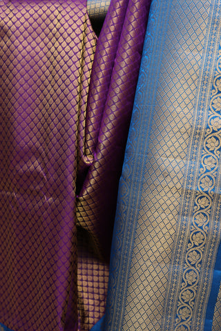 Purple Gadwal Silk Saree - SRPGSS342