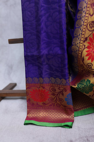 Purple Gadwal Silk Saree - SRPGSS341