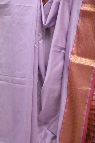 Lilac Silk Maheshwari Saree -SRLSMS142