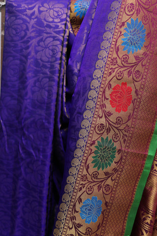 Purple Gadwal Silk Saree - SRPGSS341