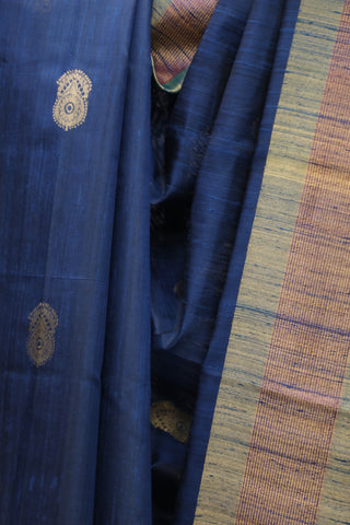 Blue Raw Silk Saree - SRBRSS551