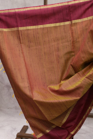 Peach Raw Silk Saree - SROWRSS283