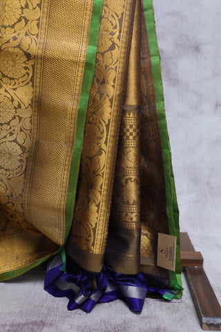 Beige Gadwal Silk Saree - SRBGSS286