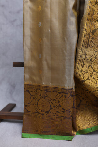 Beige Gadwal Silk Saree - SRBGSS286