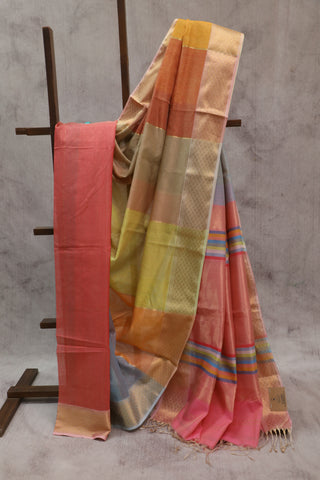 Multicolor Maheshwari Tissue Silk Saree - SRMMTSS225