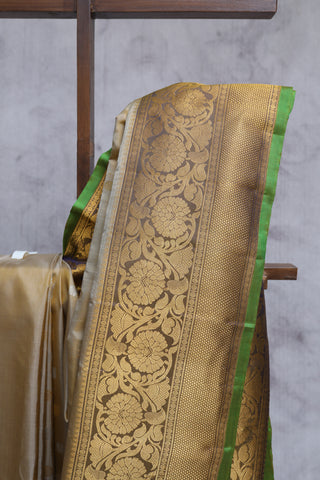 Beige Gadwal Silk Saree - SRBGSS286