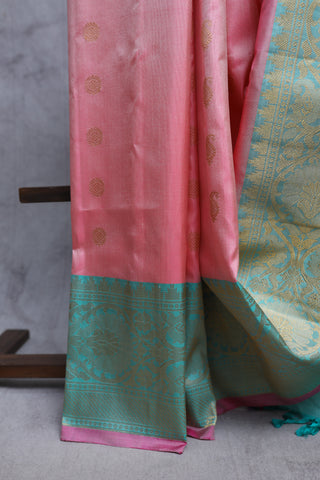 Light Pink Gadwal Silk Saree - SRLPGSS338